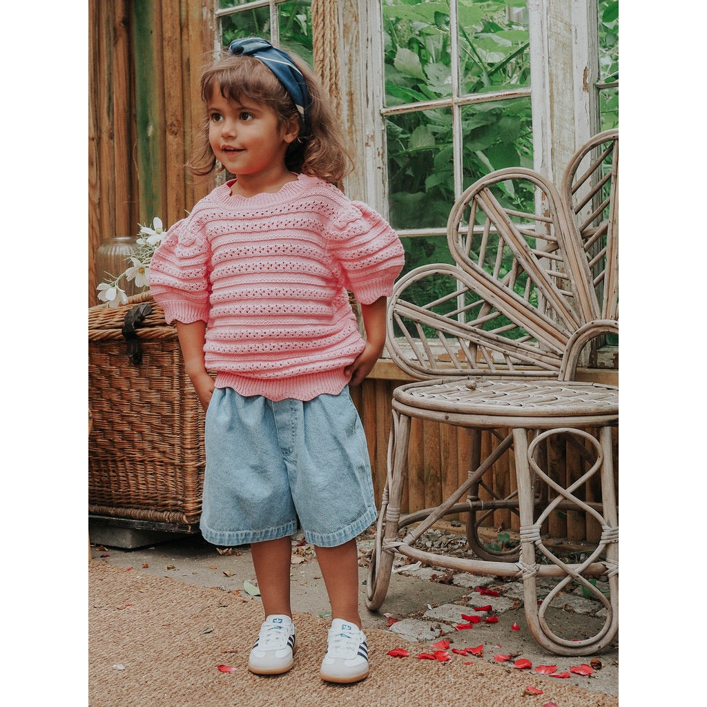Fliink Magic strik Bluse SS - Begonia Pink