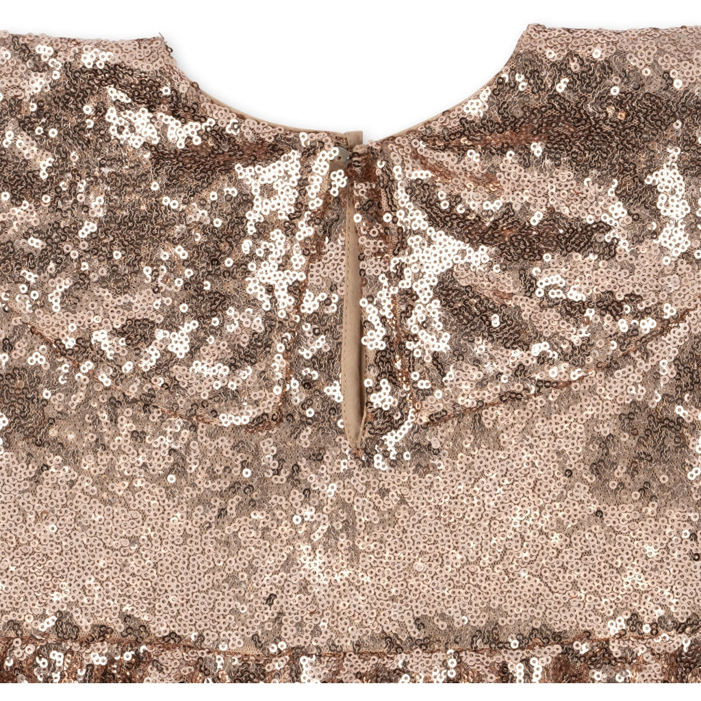 Konges Sløjd STARLA PAILLETTEN-Kleid - Gold Blush