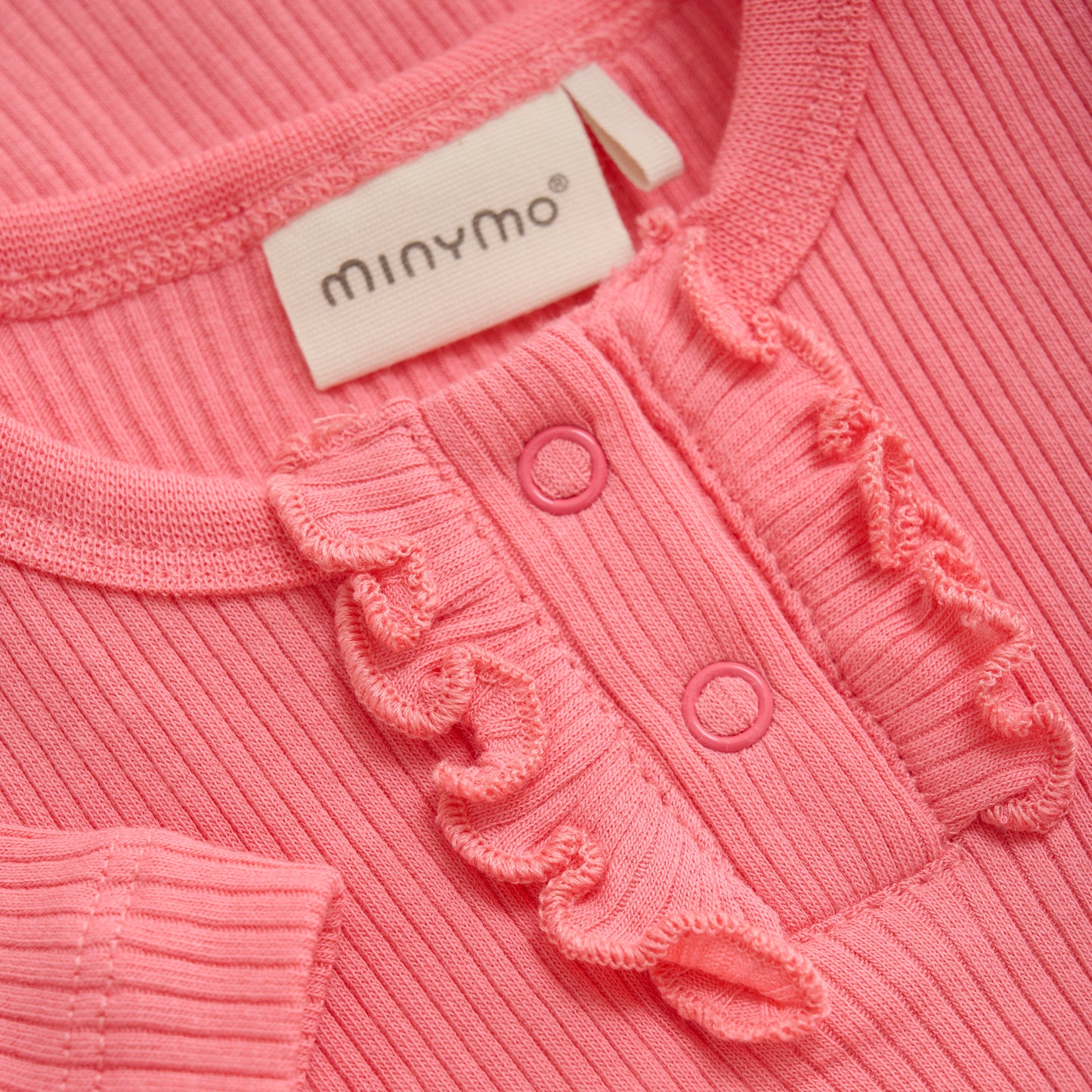 Minymo rib Body SS - Strawberry Pink