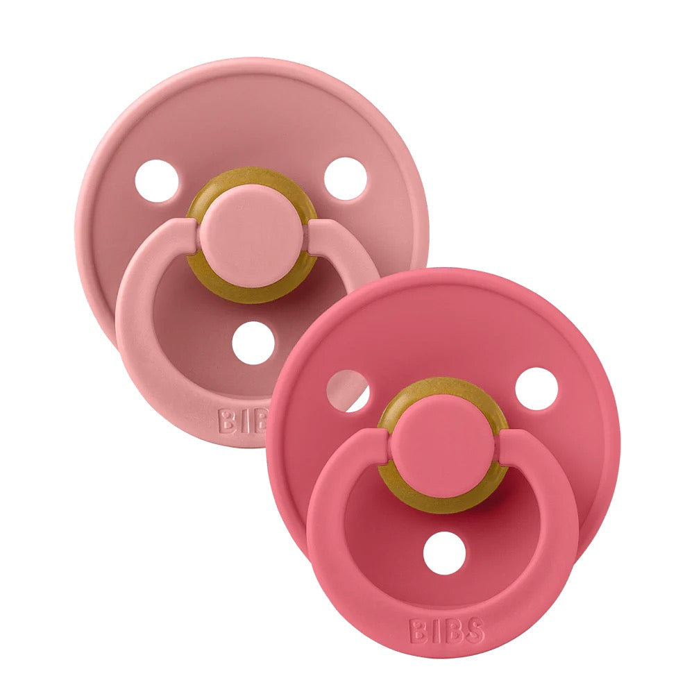 BibS Colour 2 pak Latex str.2 -Dusty Pink/Coral