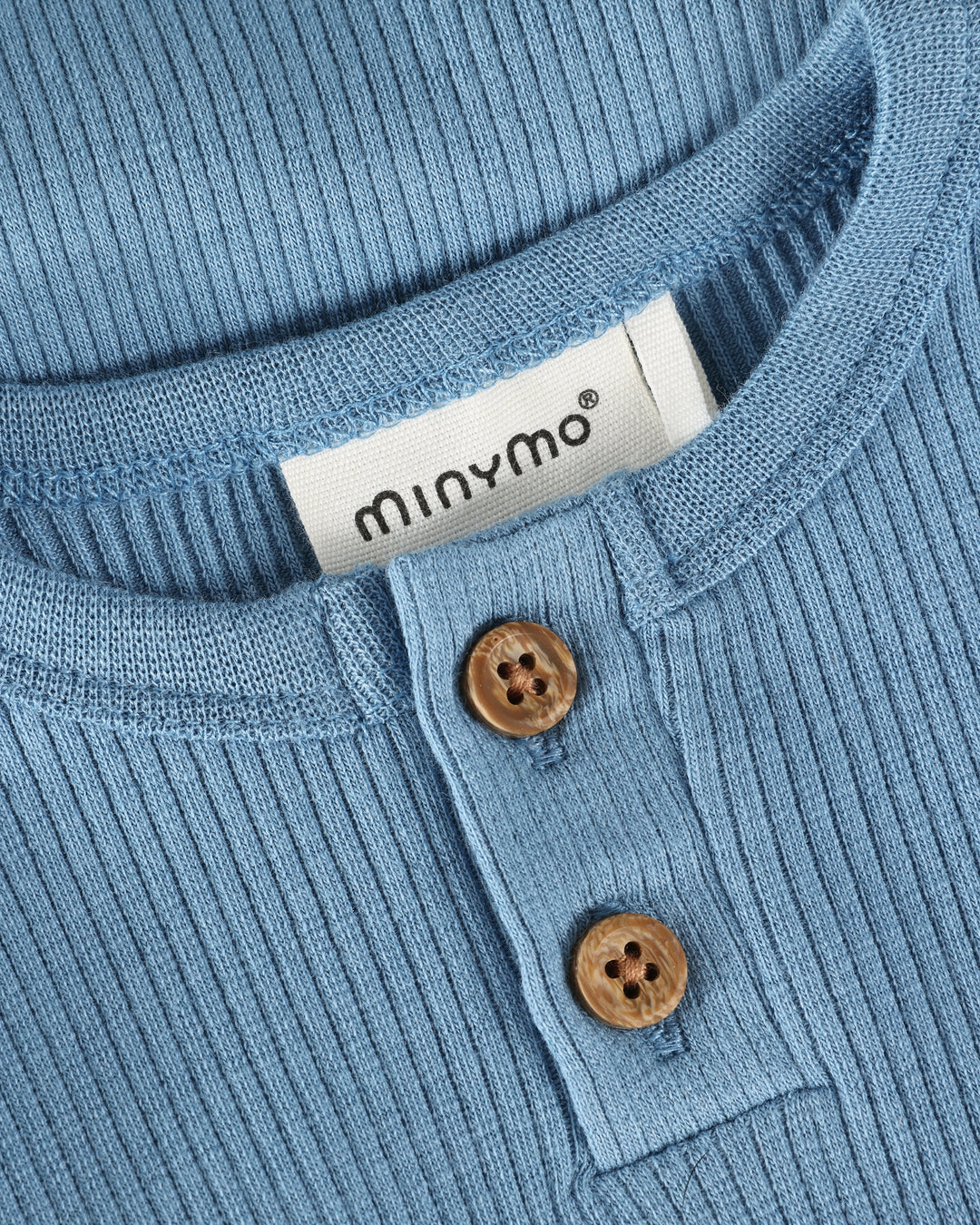 Minymo rib Body LS - Blue Shadow