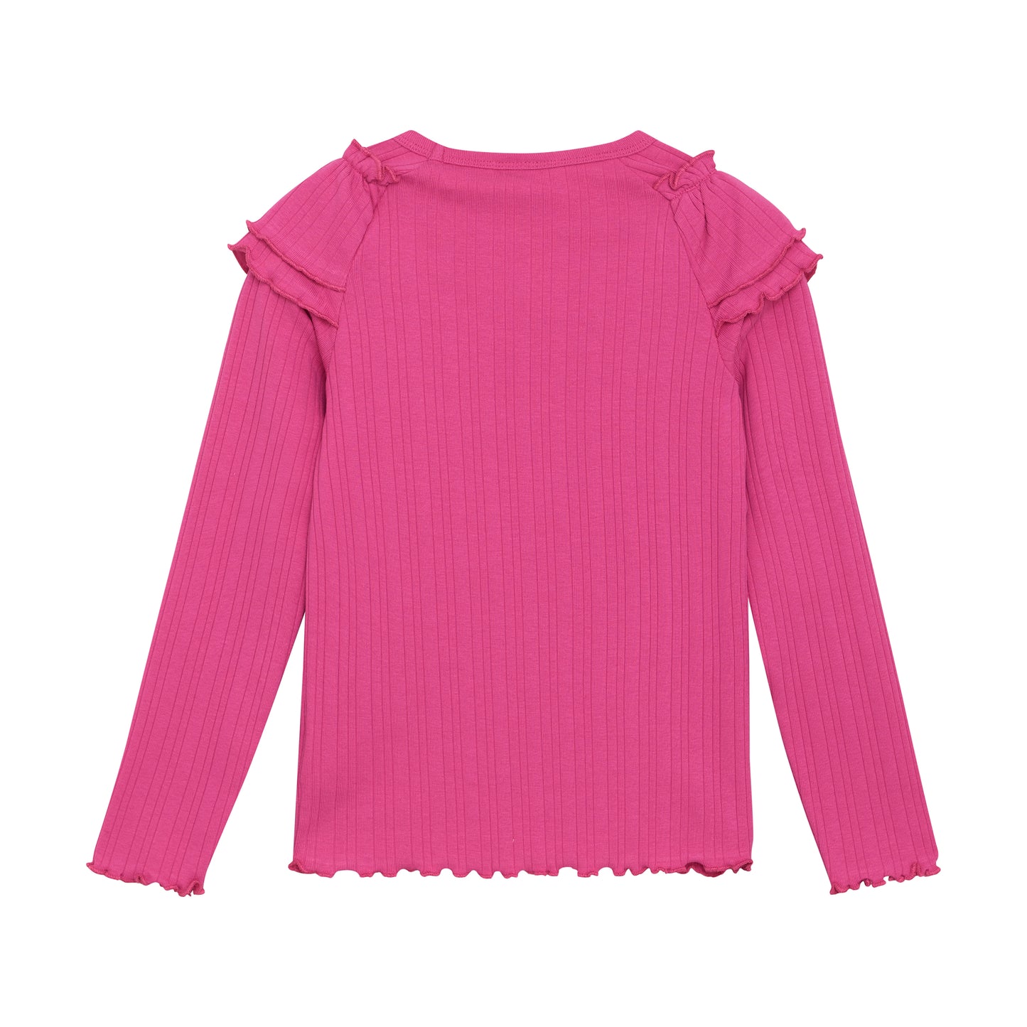 Minymo T-shirt LS Rib - Fuchsia Fedora