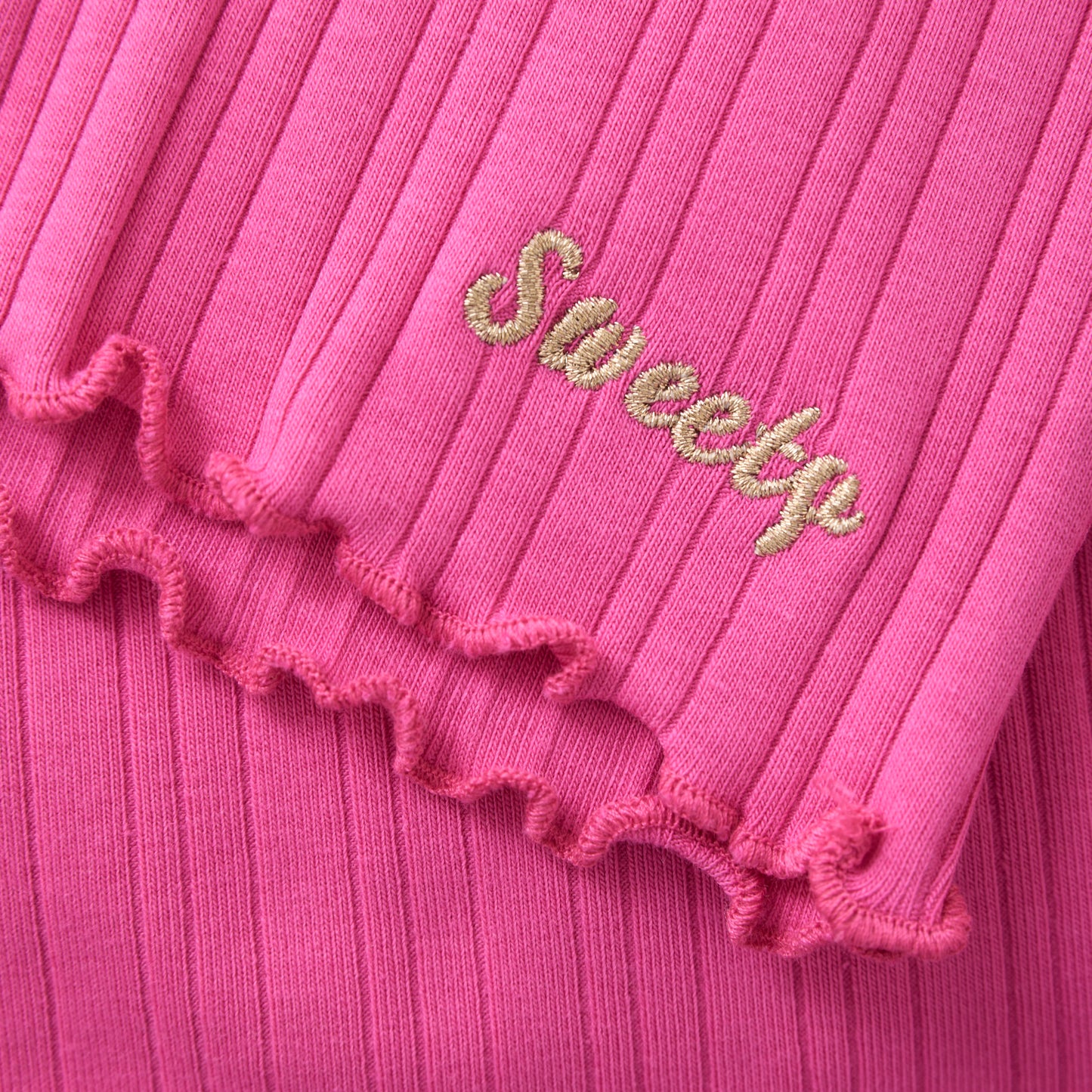 Minymo T-shirt LS Rib - Fuchsia Fedora
