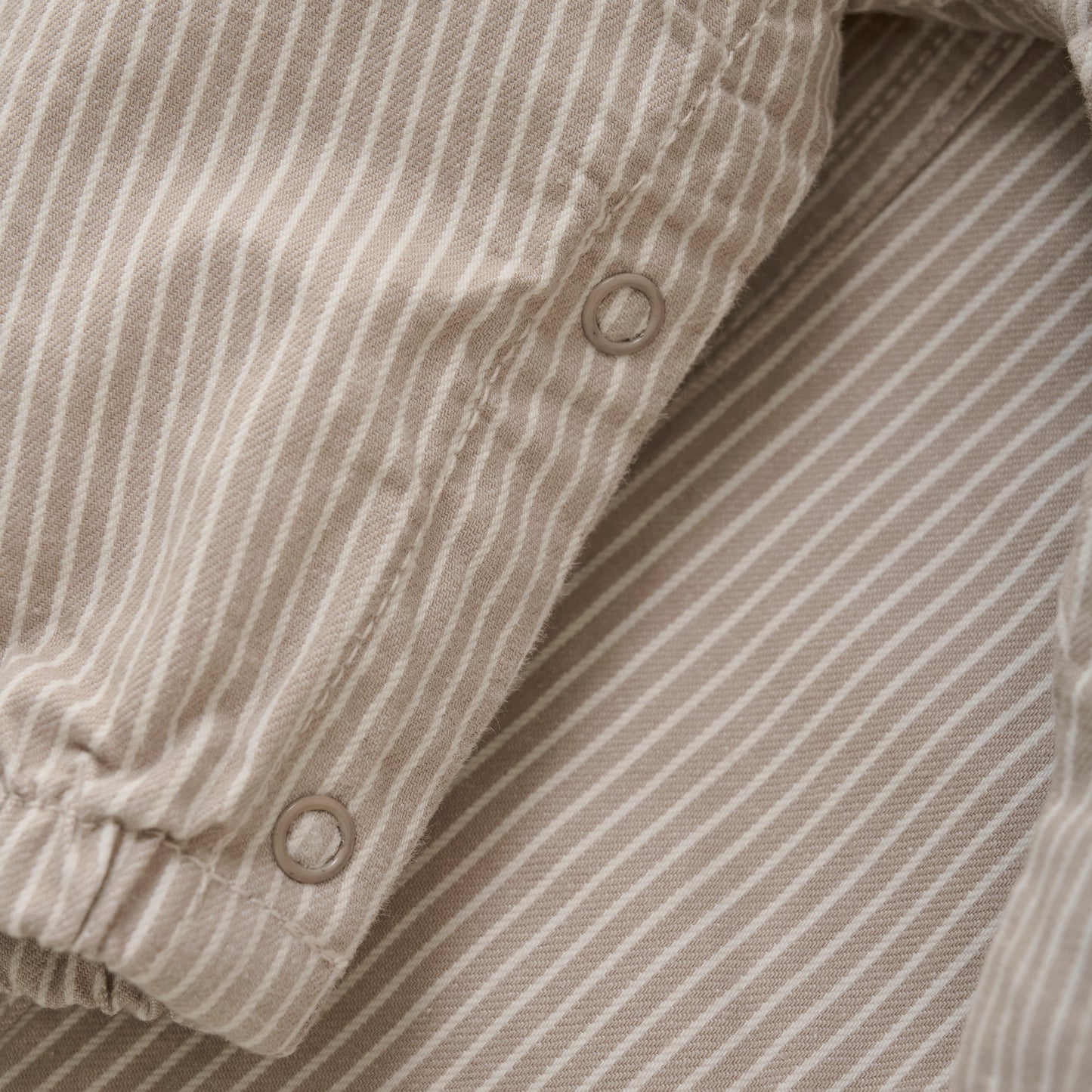 Minymo Stribet Twill Overall - Pure Cashmere