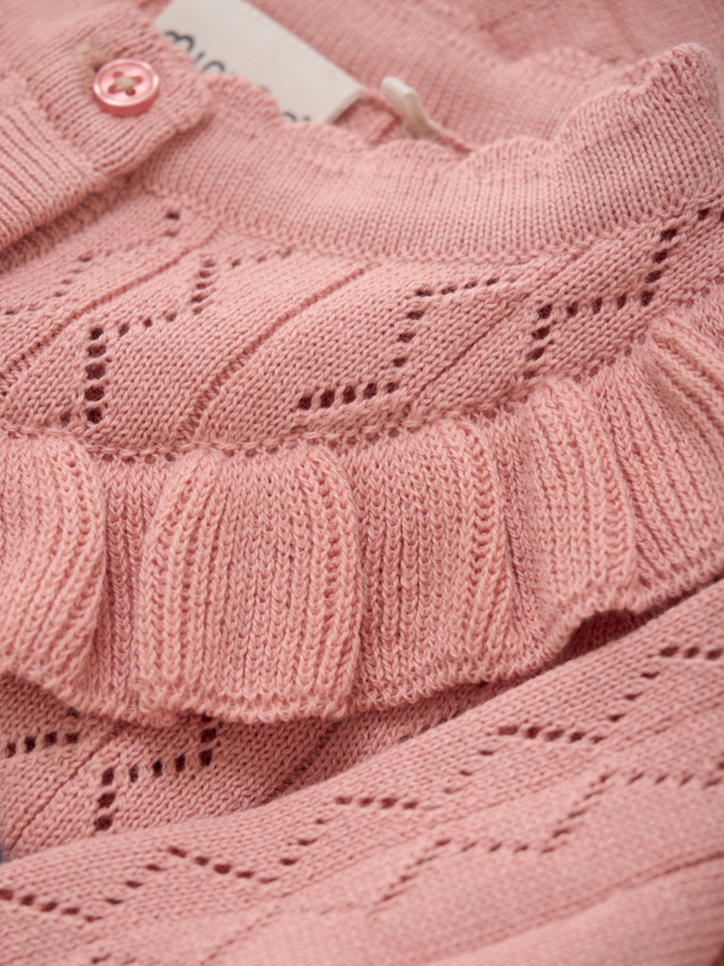 Minymo Strik Cardigan - Peach Beige