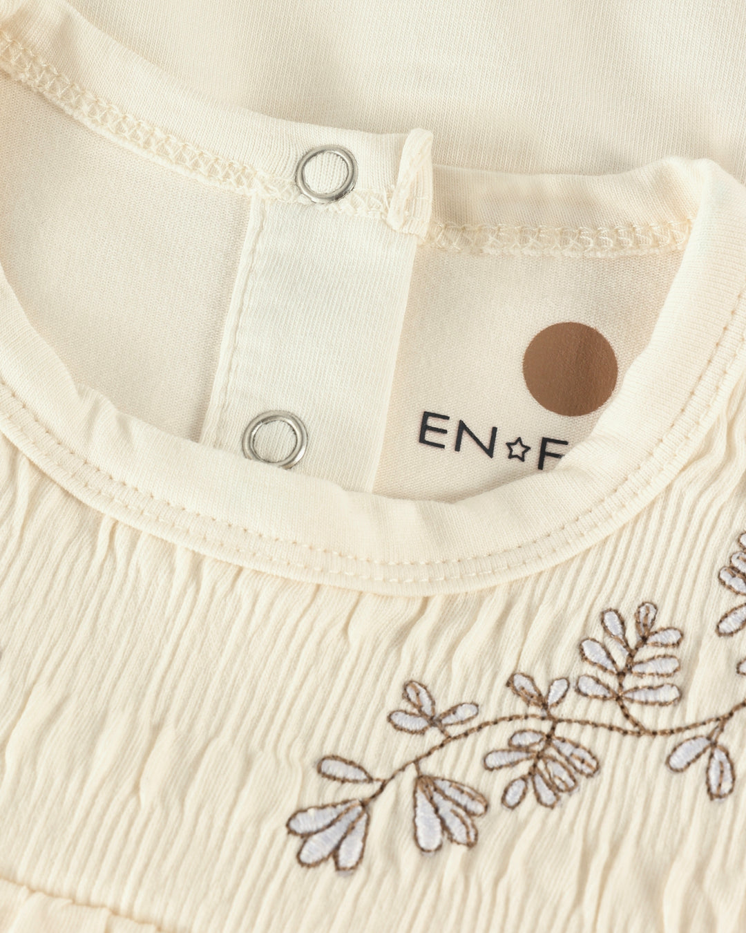 EN FANT Body SS Embroidery - Eggnog