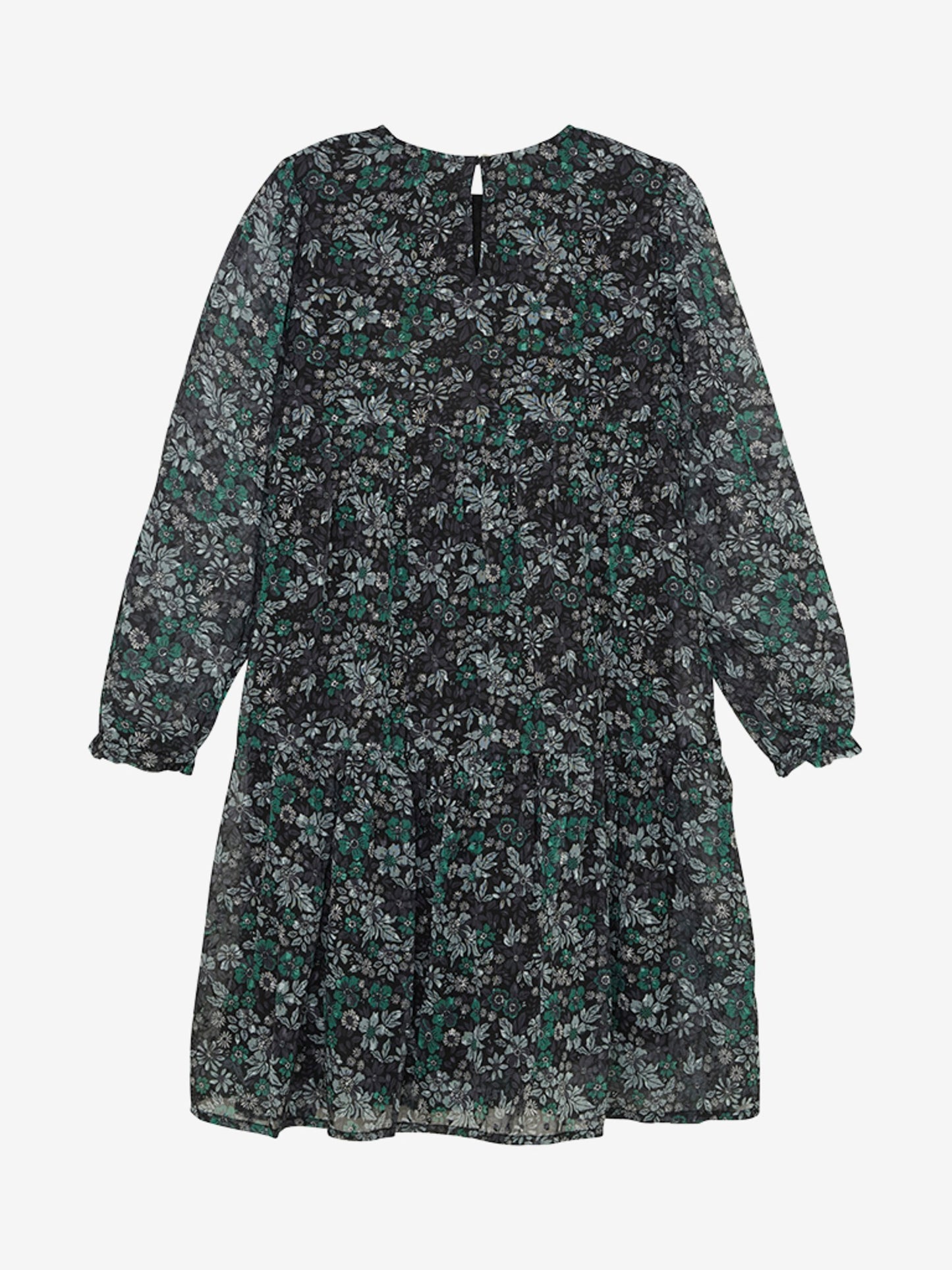 Creamie Kjole Flower Dobby - Pine Green