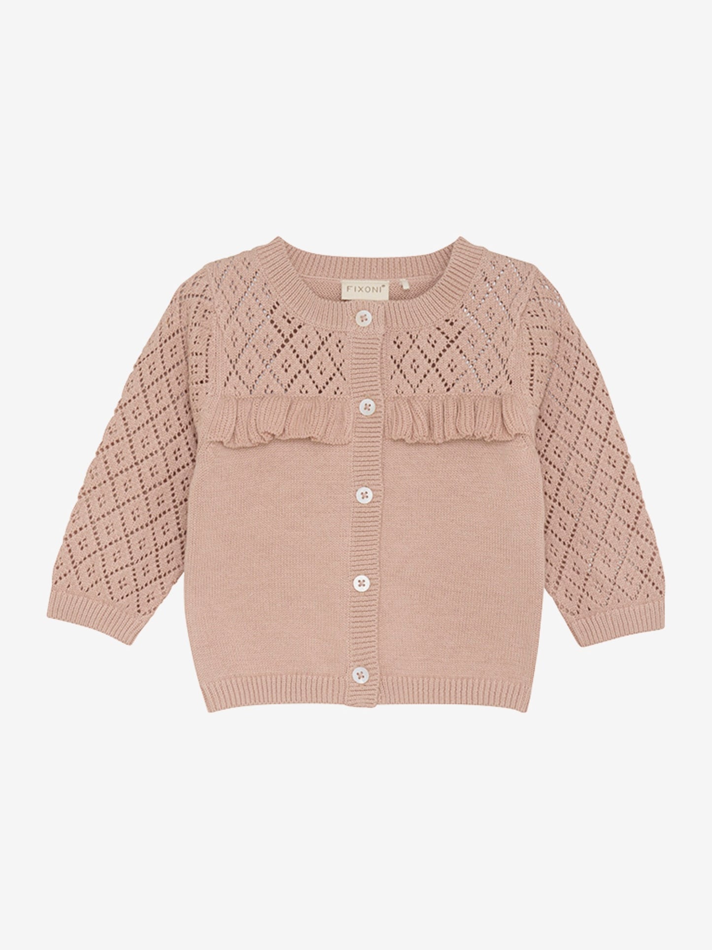 Fixoni Strik Cardigan - Mahogany Rose