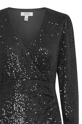 b.young Solia Wrap Kjole - Black