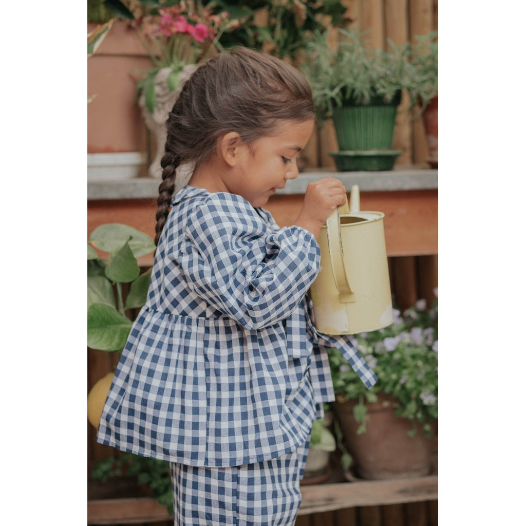 Fliink Zorro bluse LS - Insignia Sandshell check