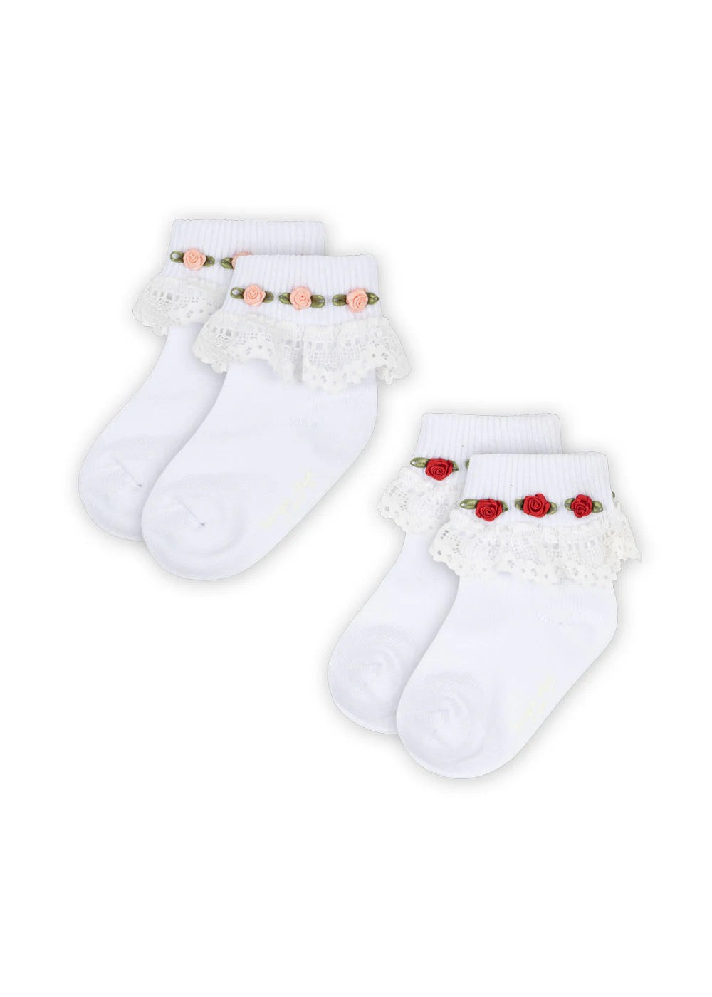 Konges Sløjd 2 PAK LACE STRØMPER - OPTIC WHITE
