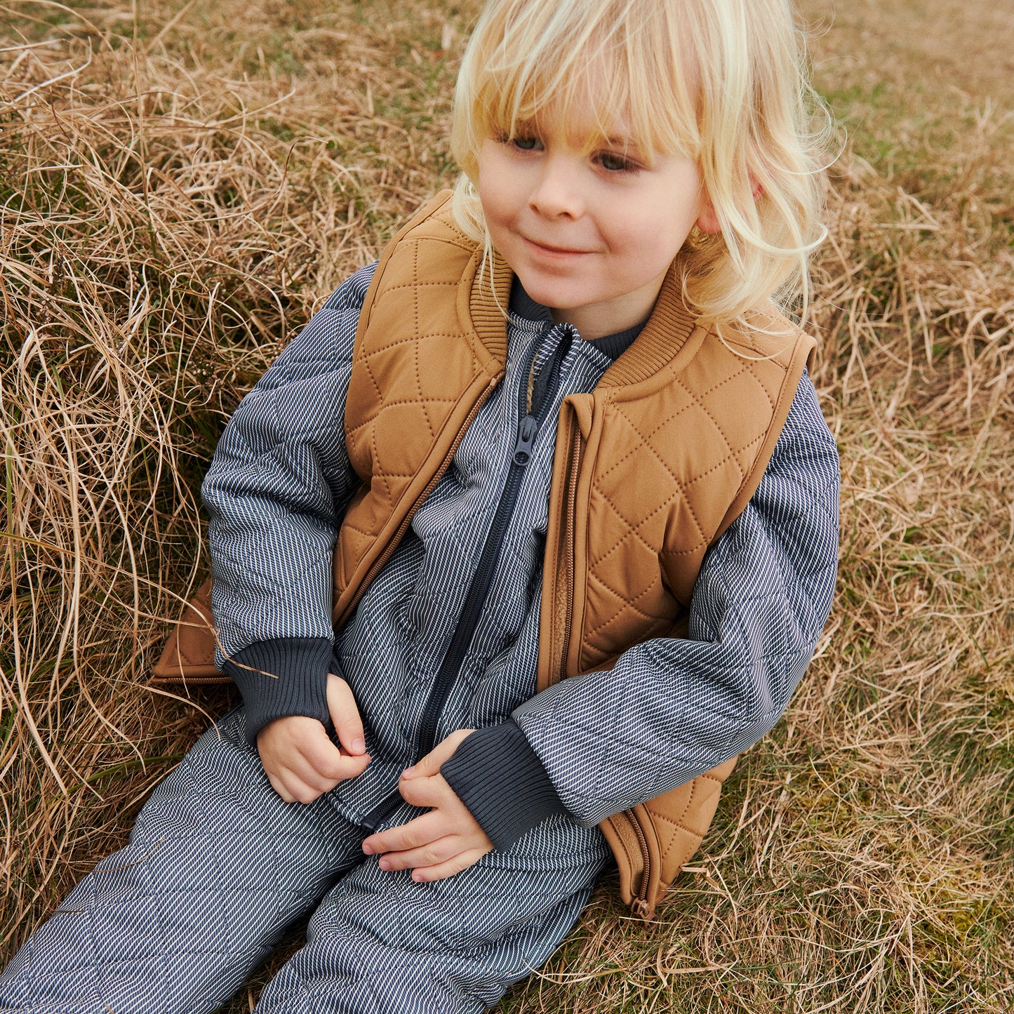 Wheat Benni Thermo Jakke - Ink stripe