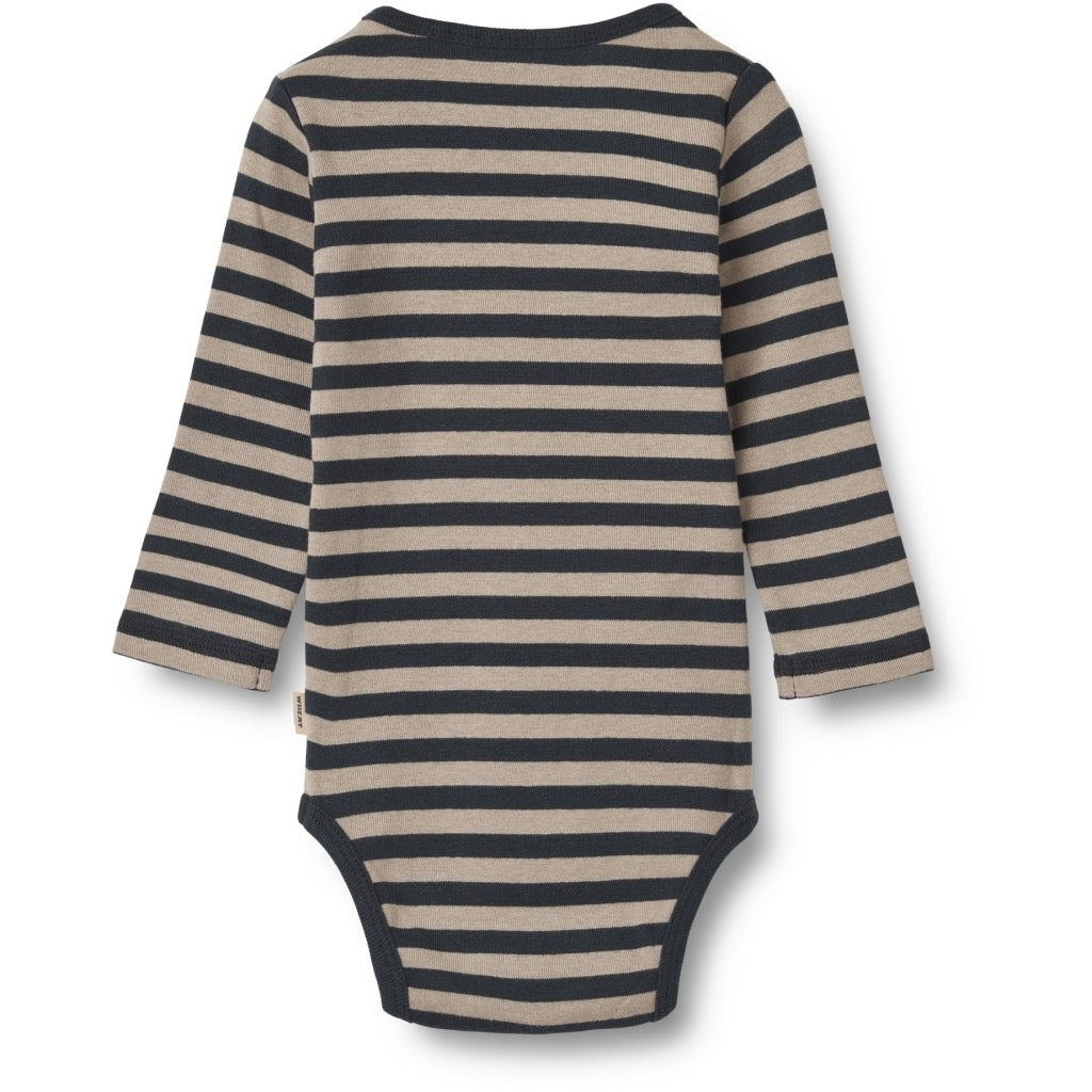 Wheat Leo Body L/S - Navy stripe