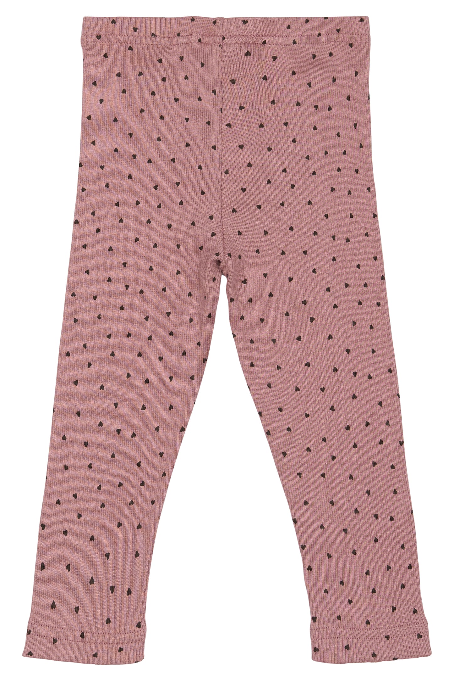 Petit Piao Modal Leggings Heart - Nostalgic Rose/Coffee Bean