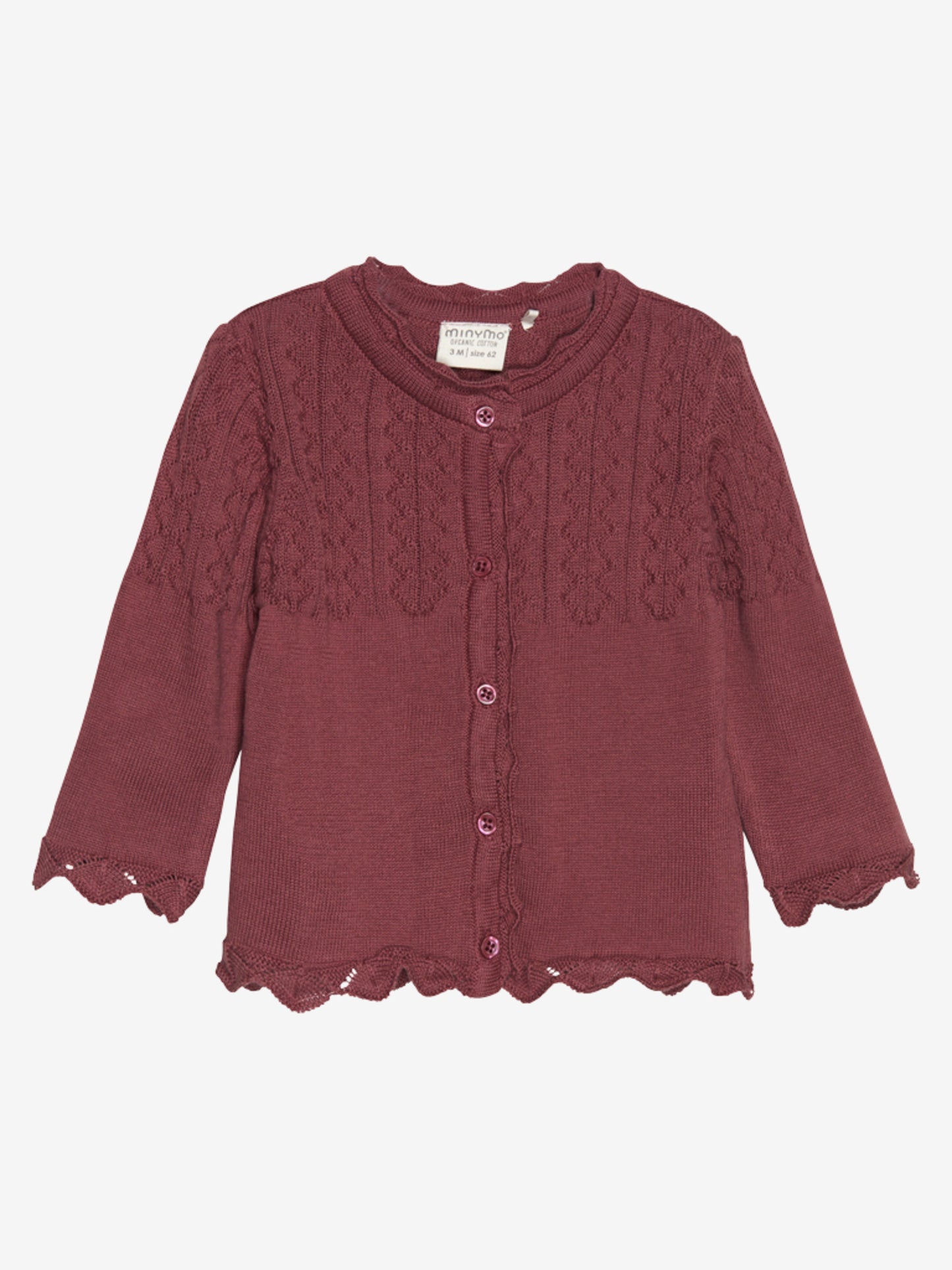 Minymo Cardigan Knit - Roan Rouge