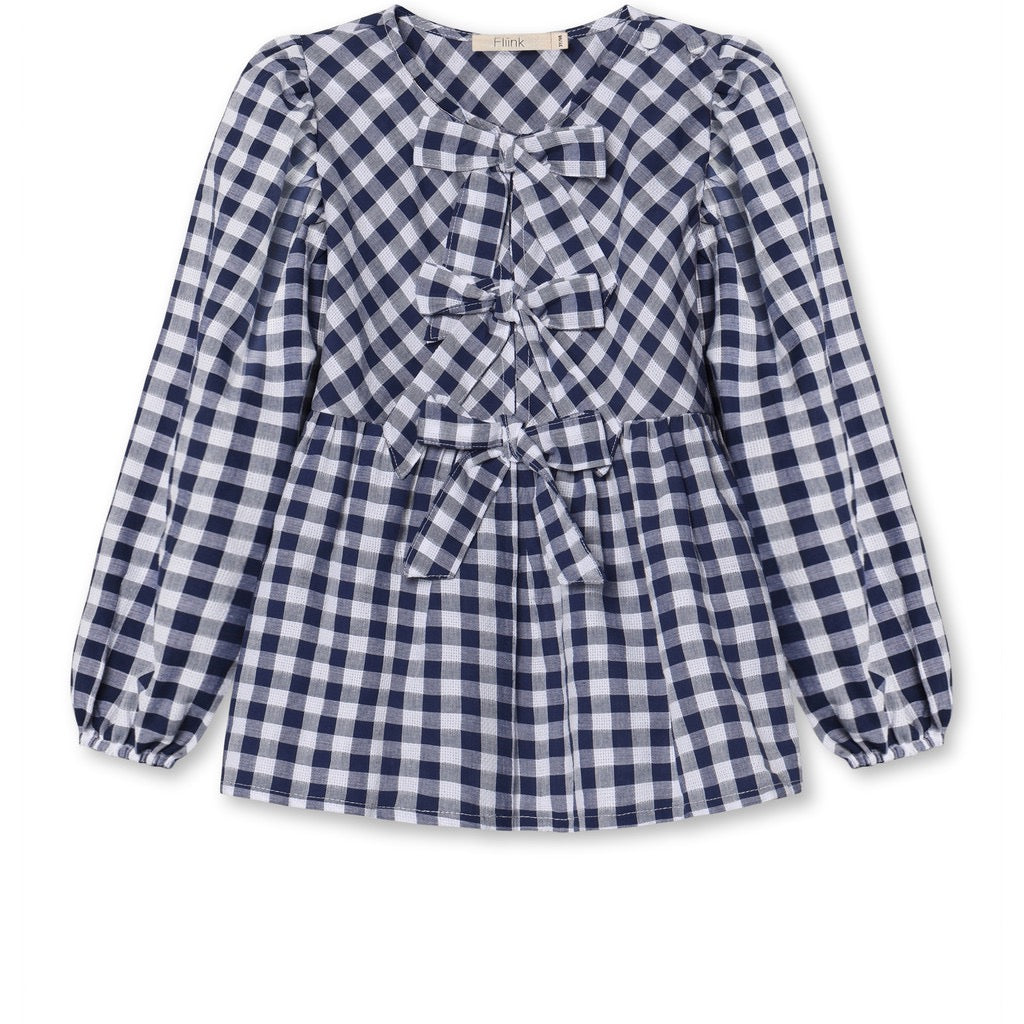 Fliink Zorro bluse LS - Insignia Sandshell check