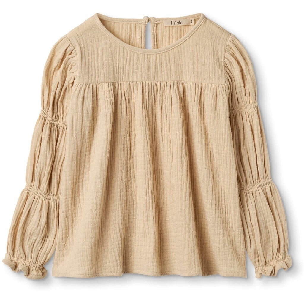 Fliink Suma Bluse LS - Sandshell