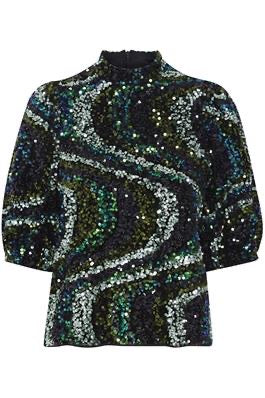 b.young Samio Bluse – Schwarz Mix