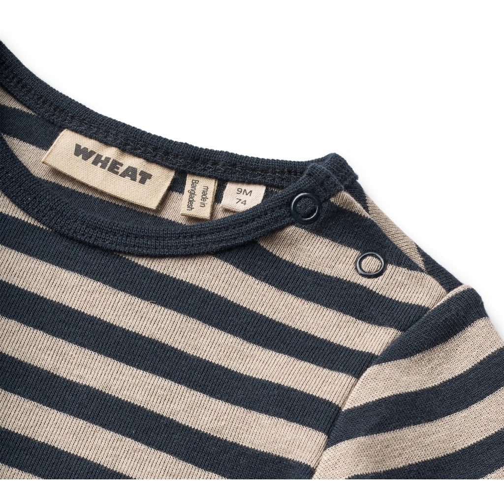 Wheat Leo Body L/S - Navy stripe