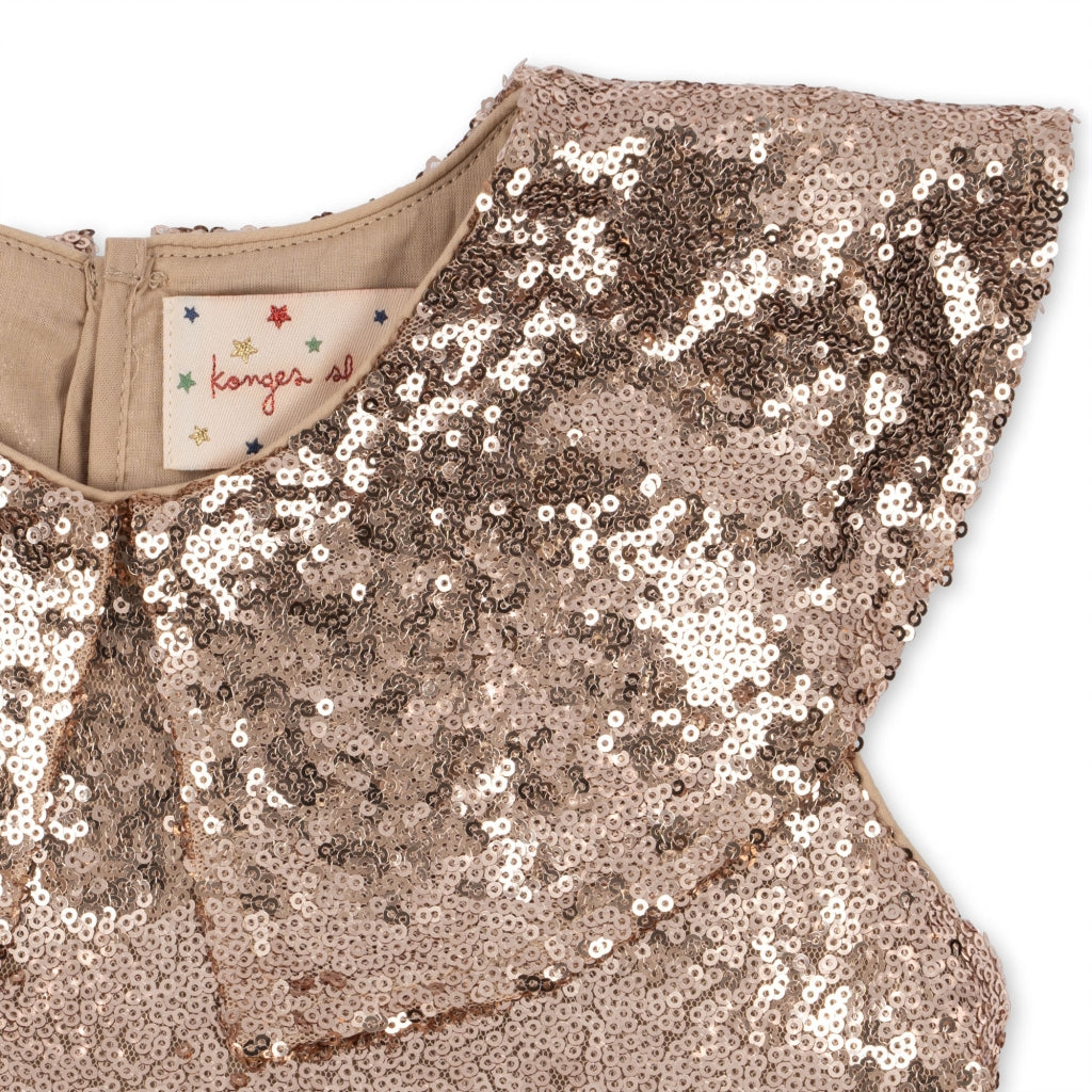Konges Sløjd STARLA PAILLETTEN-Kleid - Gold Blush