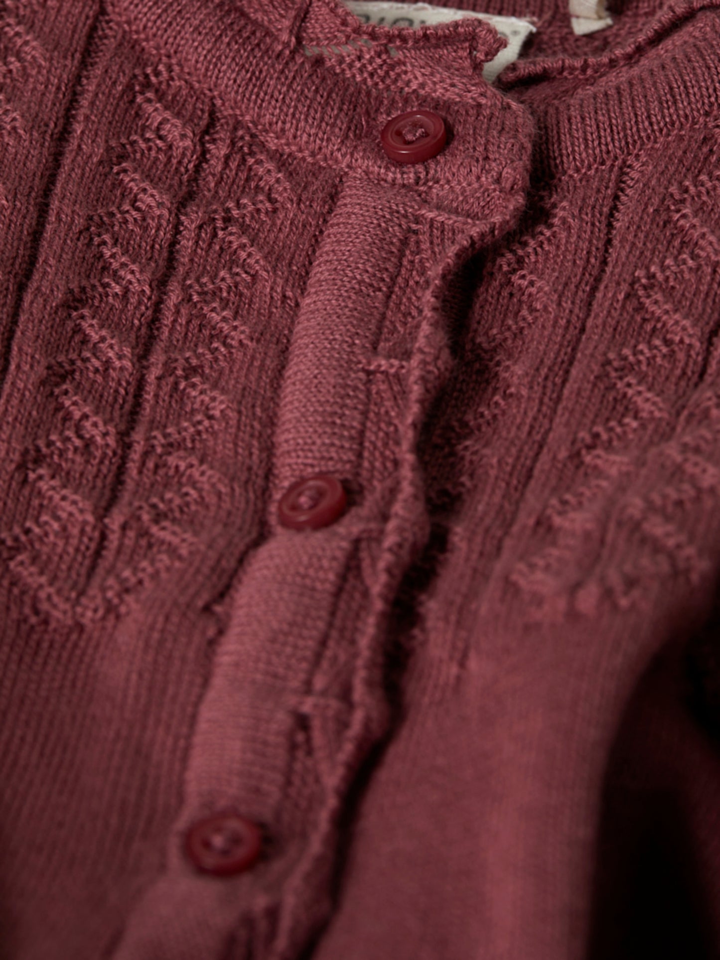 Minymo Cardigan Knit - Roan Rouge