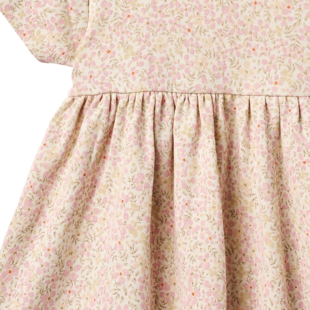 Wheat Nova Jersey Kjole S/S - Coral flowers