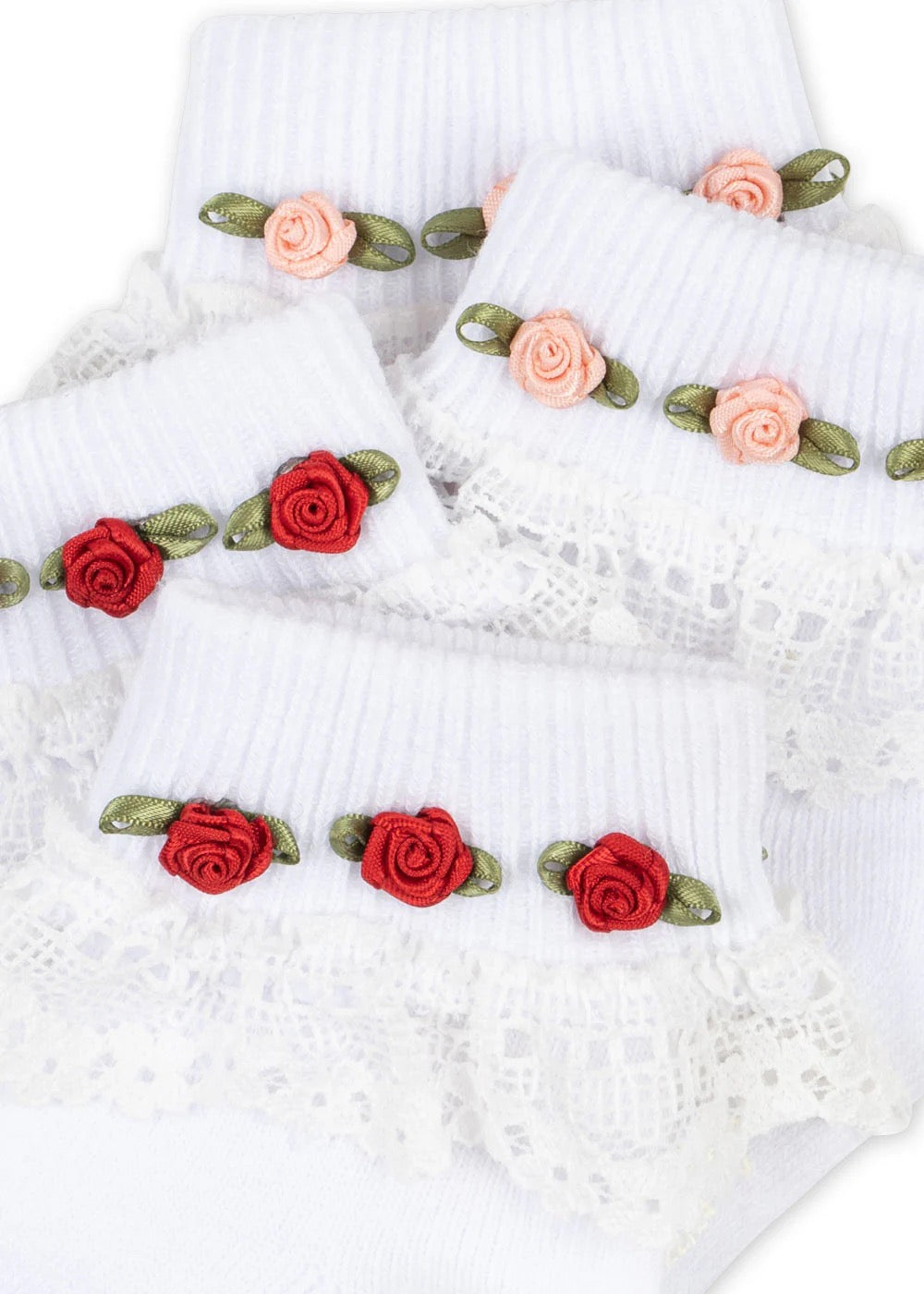 Konges Sløjd 2 PAK LACE STRØMPER - OPTIC WHITE
