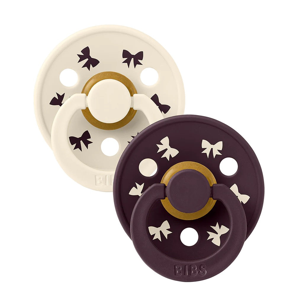 BIBS Colour Holiday Leaf Sutter / 2 pak latex str. 2 - Ivory/Plum