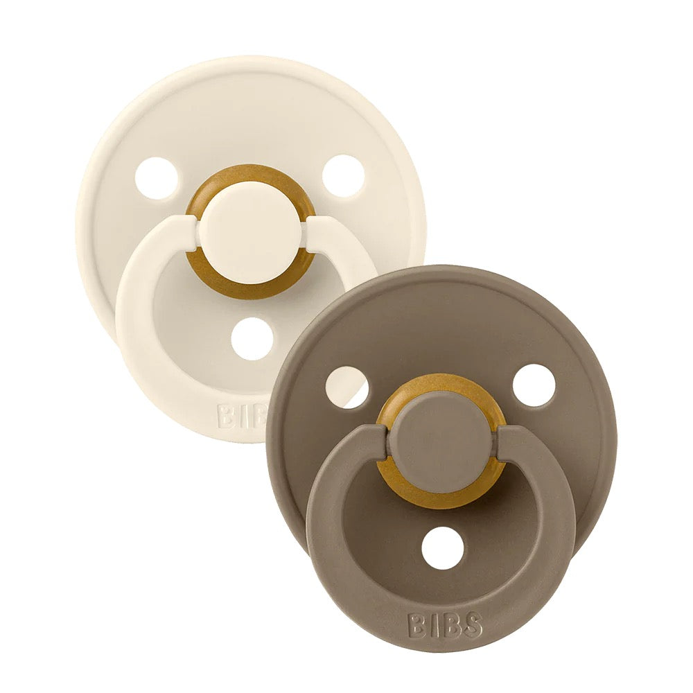 BIBS Colour sutter / 2 pak latex str. 1 - Ivory/Dark Oak
