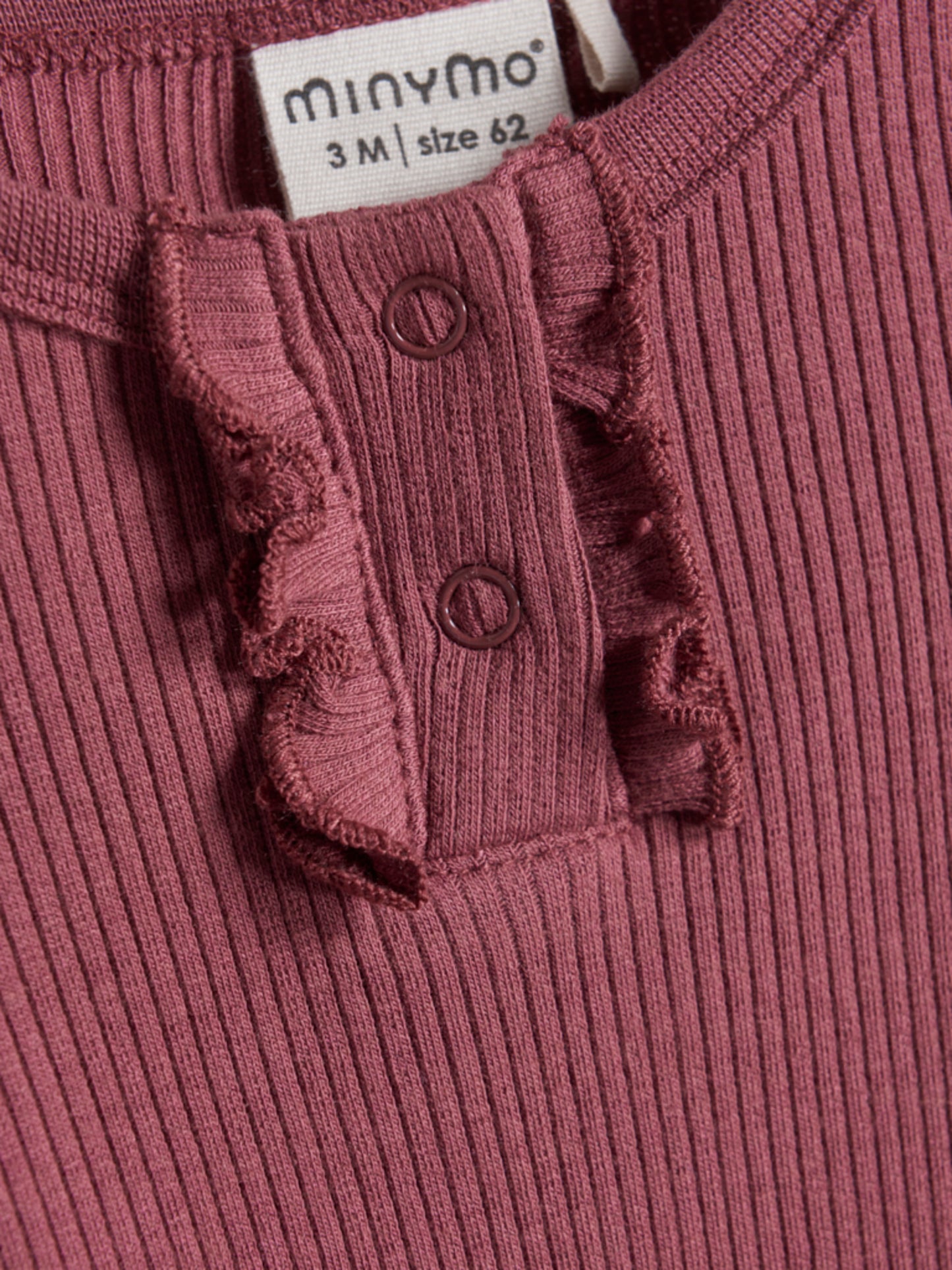 Minymo Rib Body LS - Roan Rouge