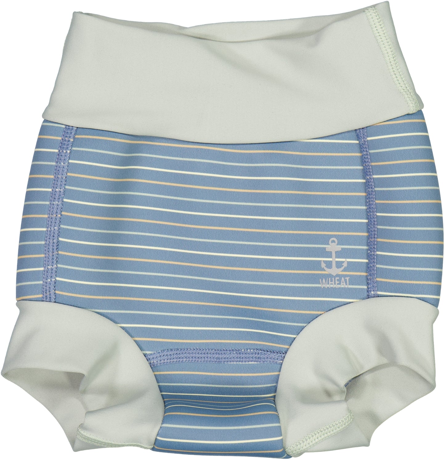 Wheat Neoprene Swim Pants - Bluefin thin stripe