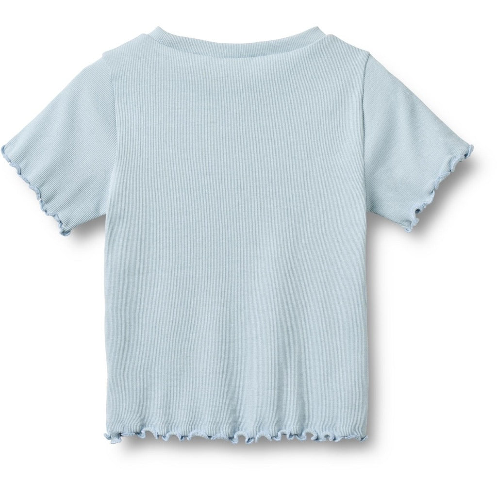 Wheat Alicia Rib T-shirt SS - Summer sky