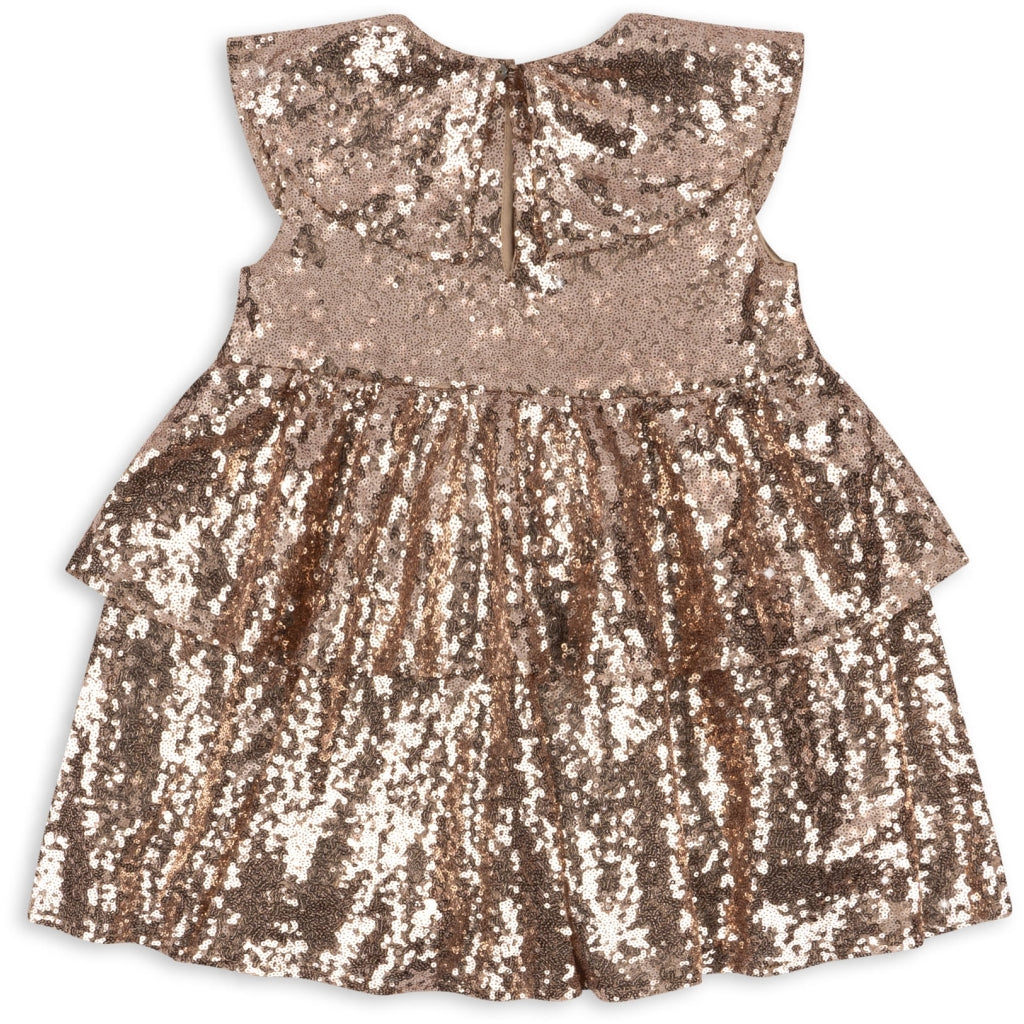 Konges Sløjd STARLA PAILLETTEN-Kleid - Gold Blush