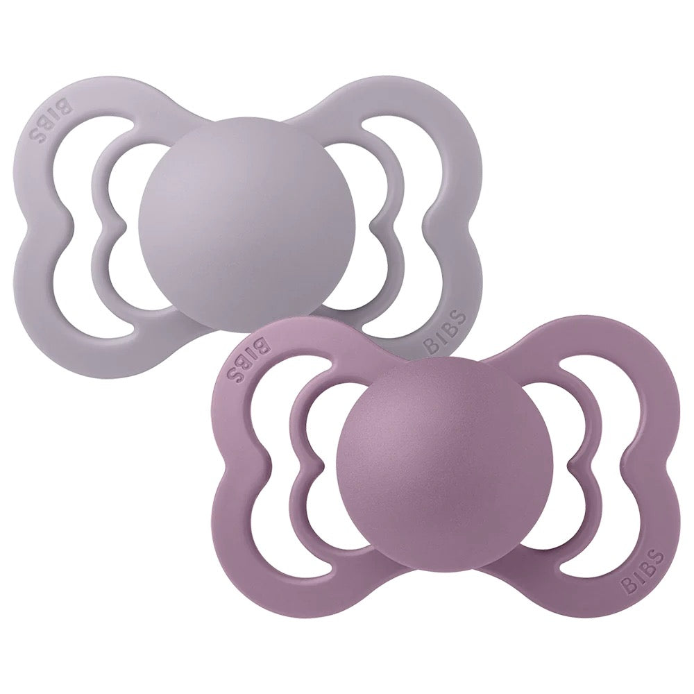 BIBS Supreme 2 PAK Silicone Size 2 Fossil Grey/Mauve