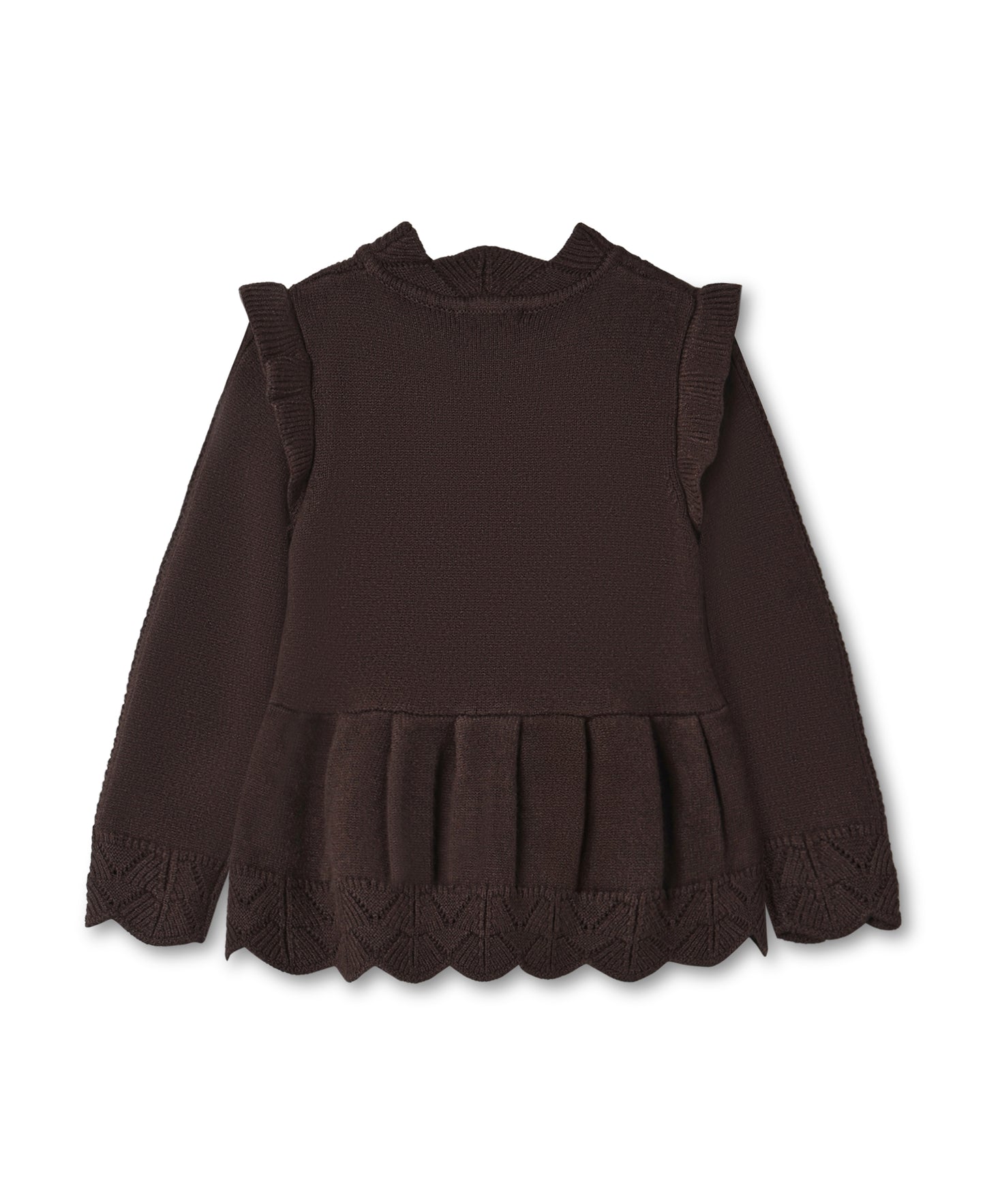 Fliink Alilly peplum Bluse - Coffee Bean
