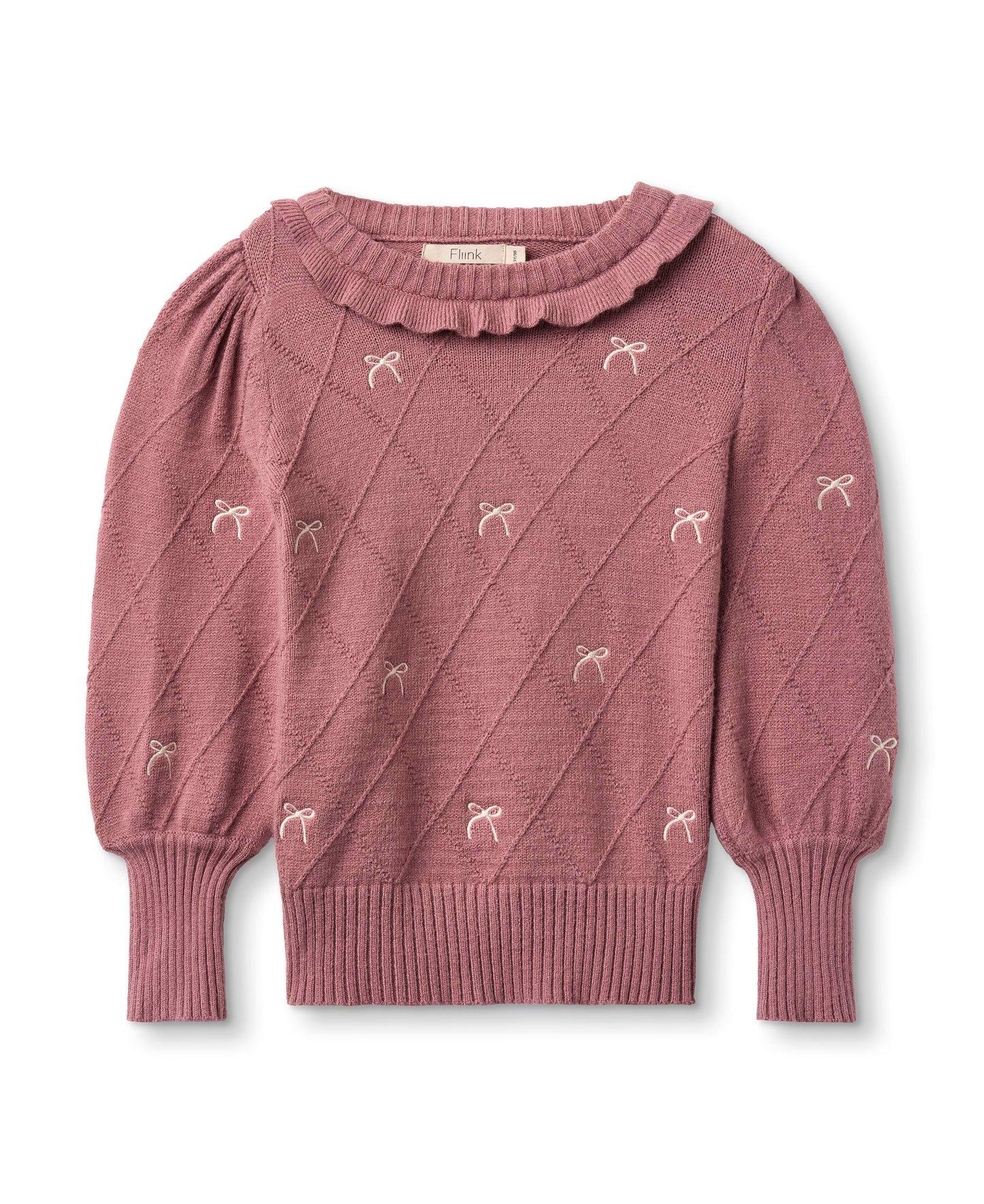 Fliink Alon bow Bluse - ASH ROSE