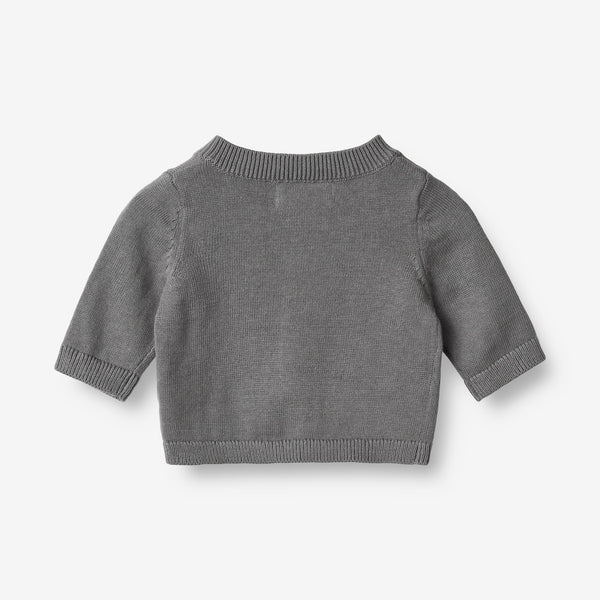 Wheat strik Cardigan Sofus - Autumn sky