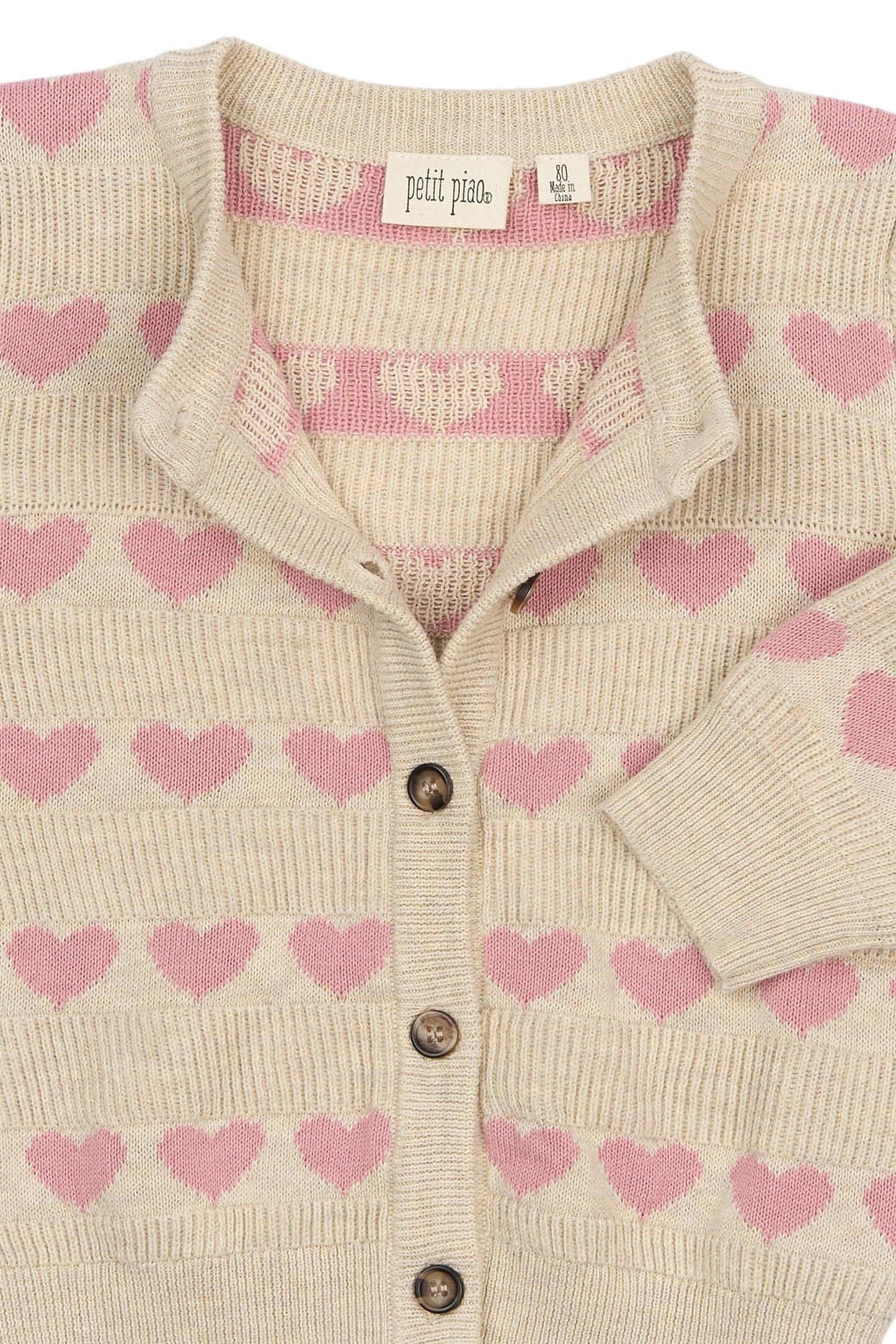Petit Piao Elia strik Cardigan - Fog Heart