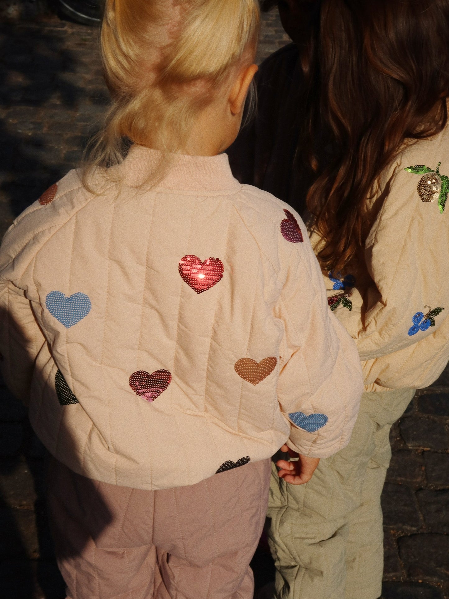 Kongens Sløjd Juno Sequin Bomber jakke - Cameo Rose
