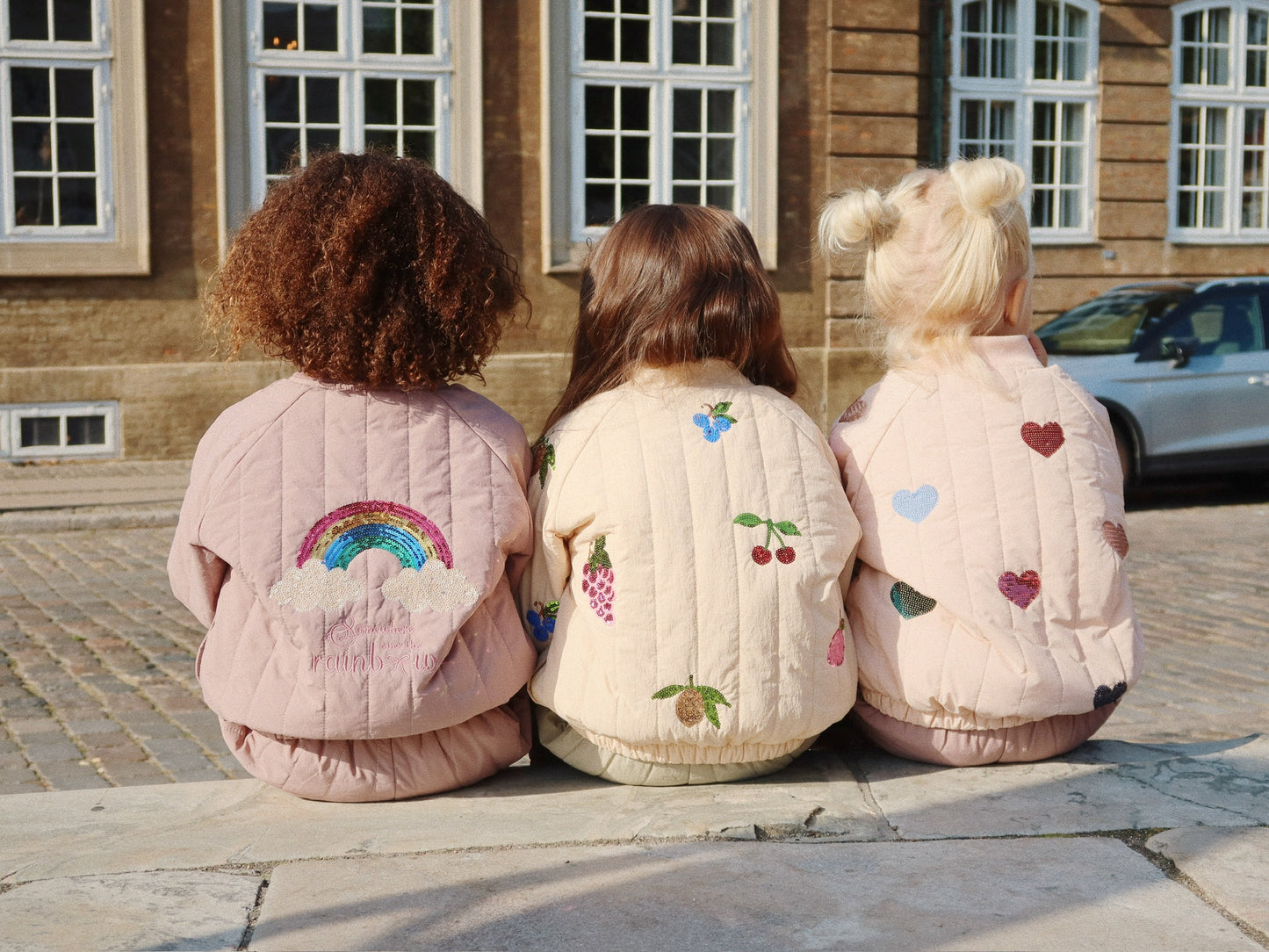 Kongens Sløjd Juno Sequin Bomber jakke - Cameo Rose