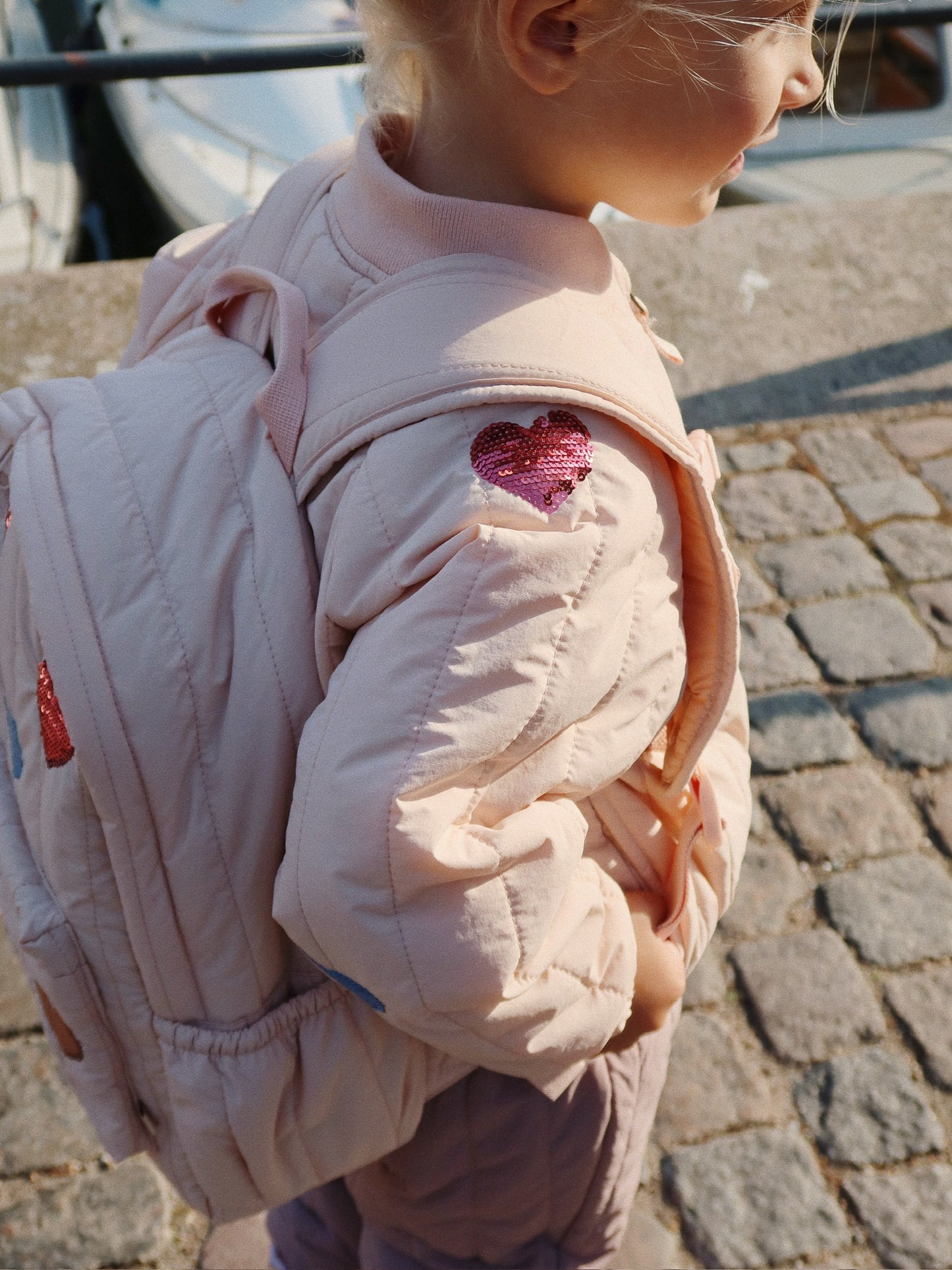 Kongens Sløjd Juno Sequin Bomber jakke - Cameo Rose