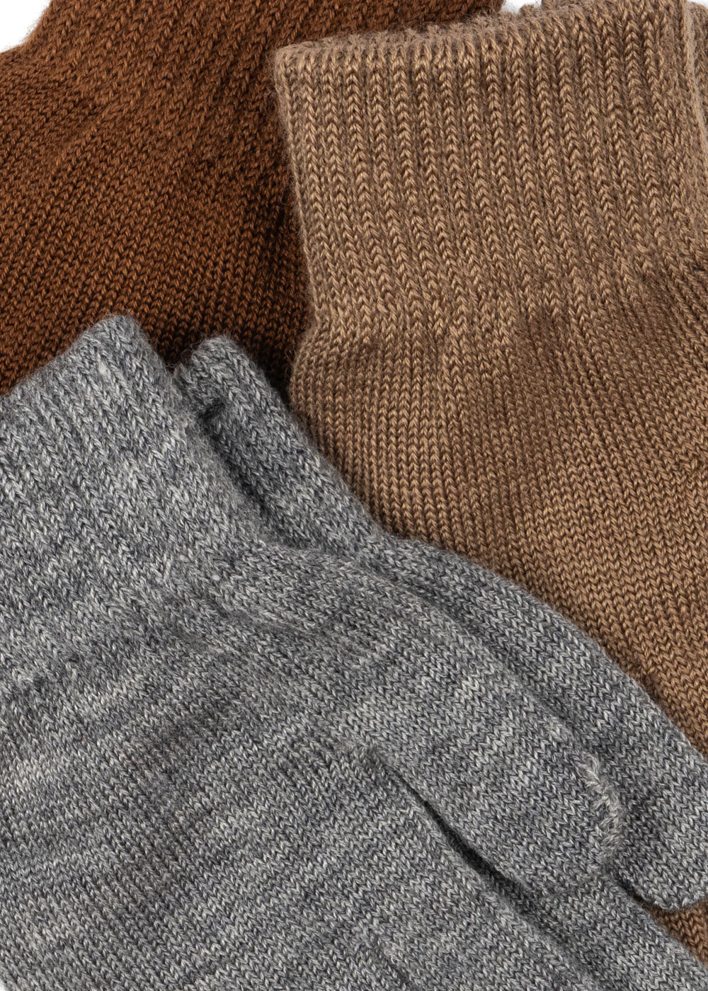 Kongens Sløjd 3 pak Filla Handsker - Grey Melange/Beige/Brown