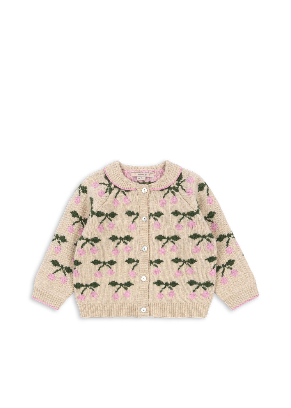 Konges Sløjd strik Belou Collar Cardigan - Cherry
