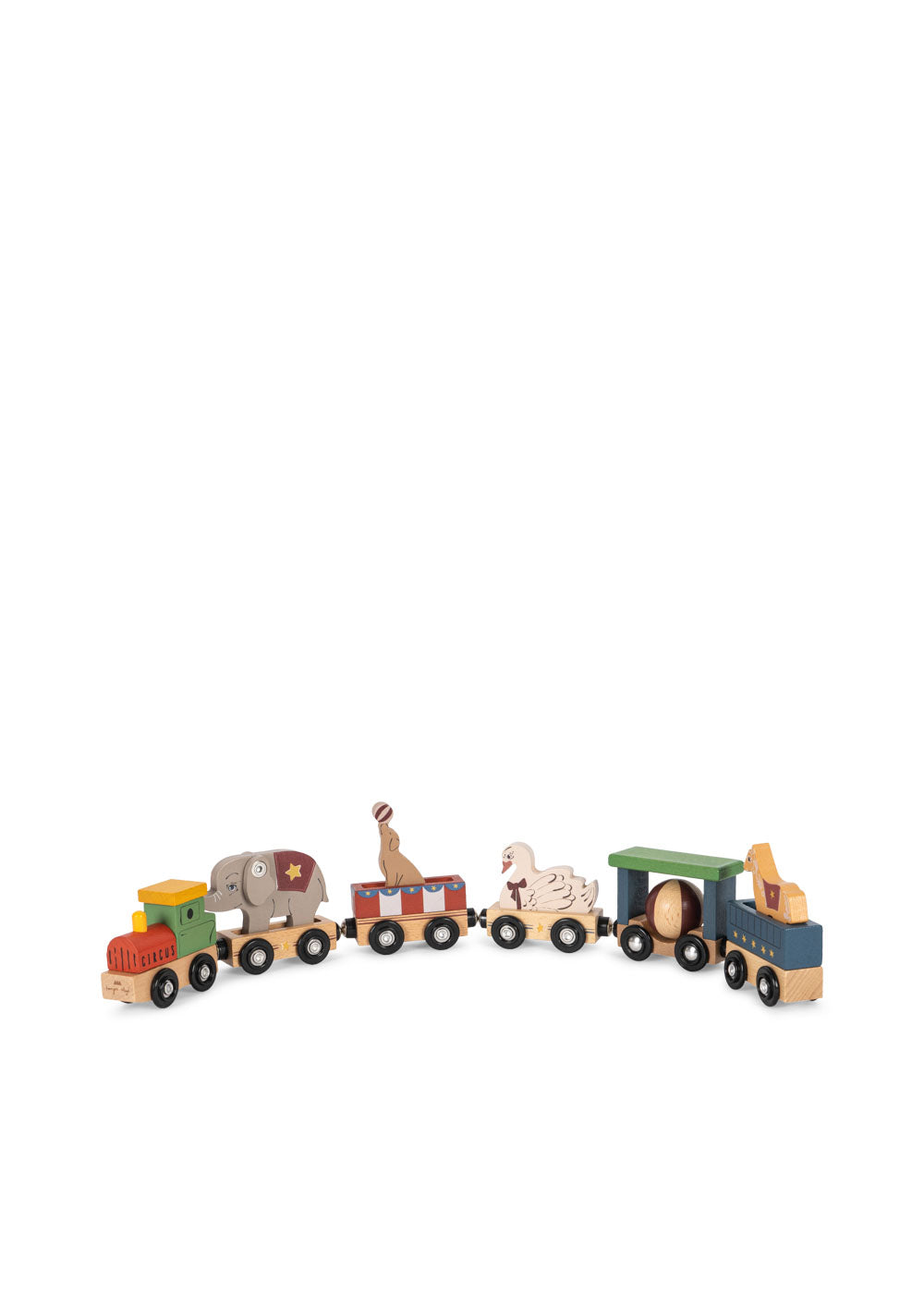 Konges Sløjd Wooden Animal tog - Multi