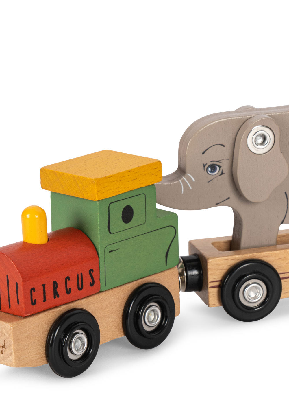 Konges Sløjd Wooden Animal tog - Multi