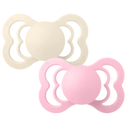 Schnuller Supreme Ivory & Baby Pink - Silikon, Größe 1