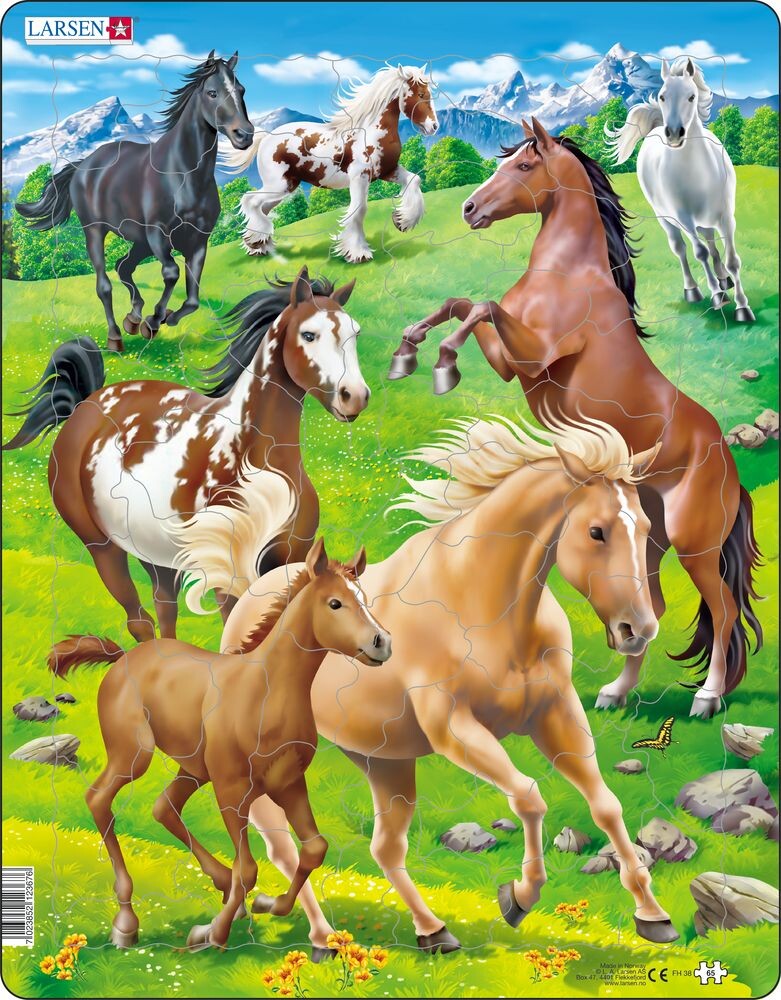 Larsen PUZZLE, PFERDE - 65 TEILE