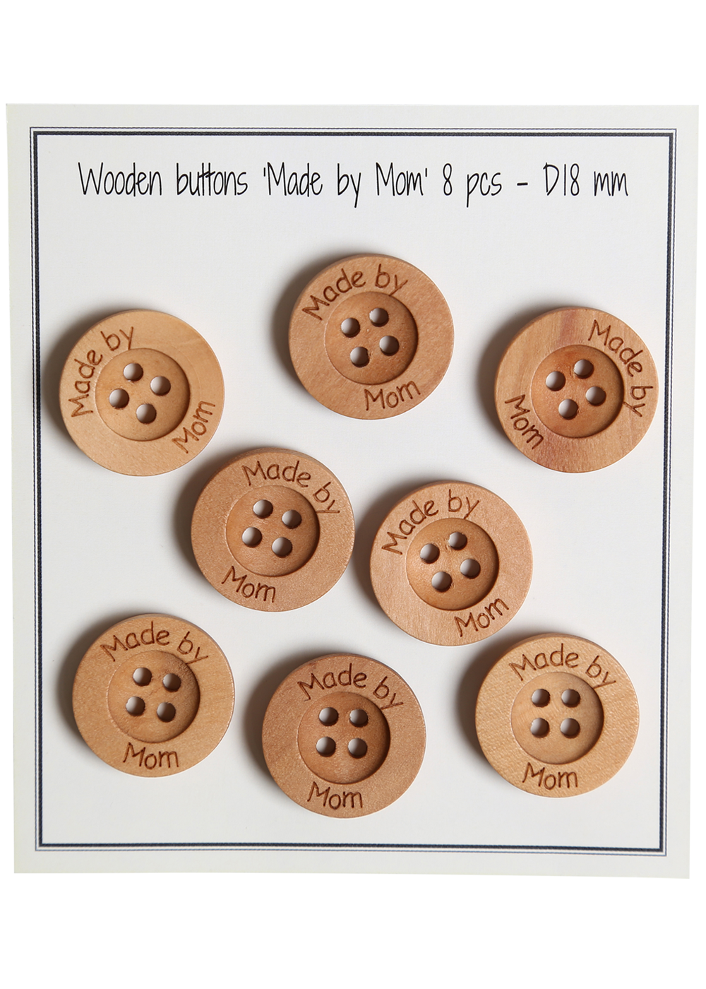 Go Handmade Buttons Made by Mother - 18mm - 8 Stk.