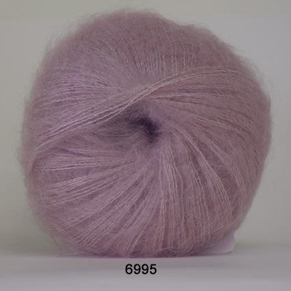 Hjerte Silk Kidmohair - Lysrød