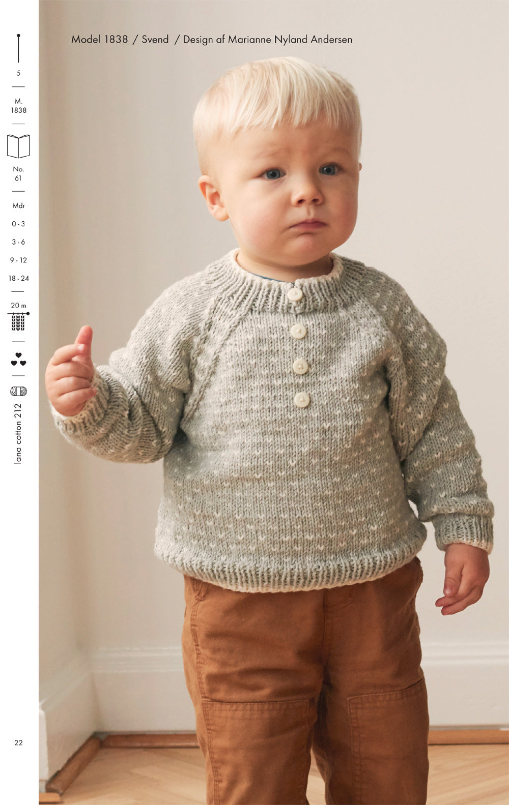 Hjerte Baby Hæfte nr. 61 - Str. 0-24mdr.